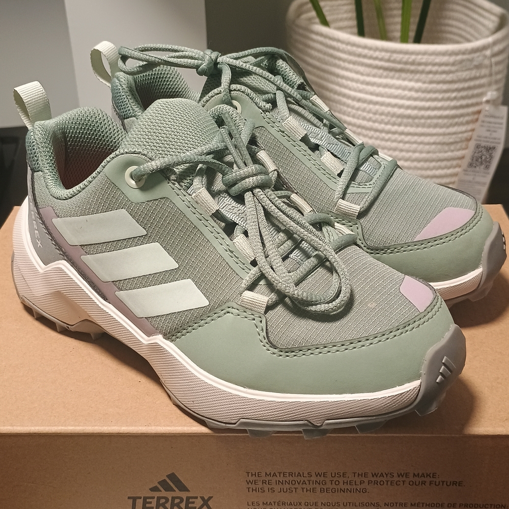 Adidas Terrex Sage Green Sneakers / Hiking Shoes, Kids Size 13, like new